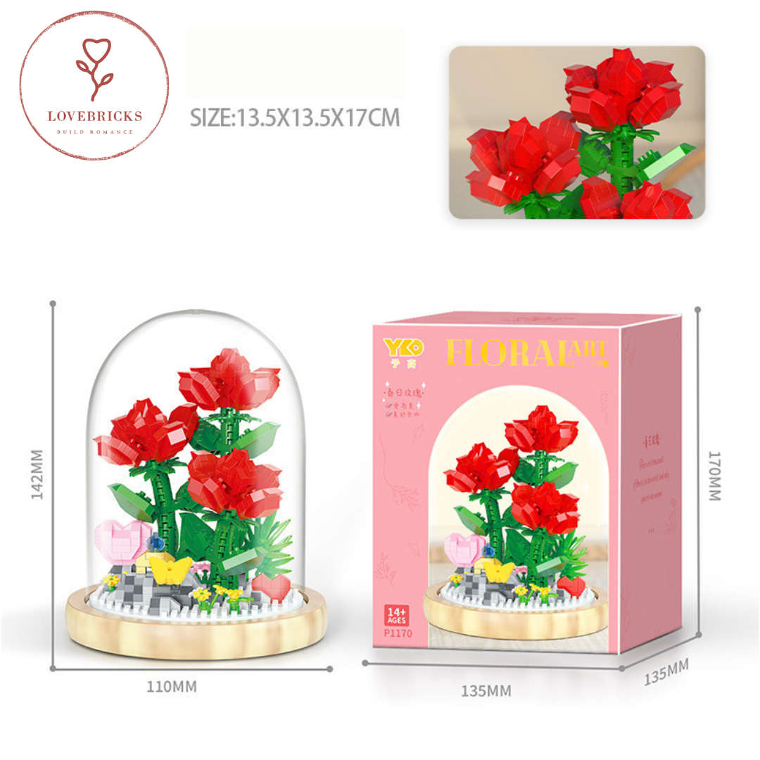 Rose Flower kit Bricks